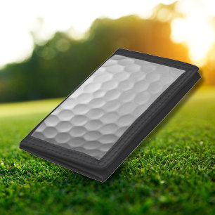 White Dimpled Golf Ball Texture Tri-fold Wallet