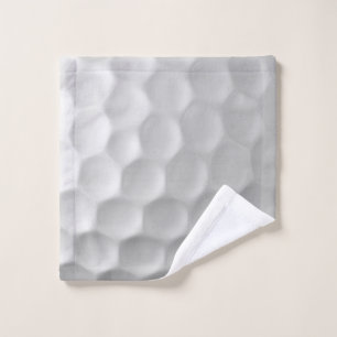 White Dimpled Golf Ball Texture Wash Cloth