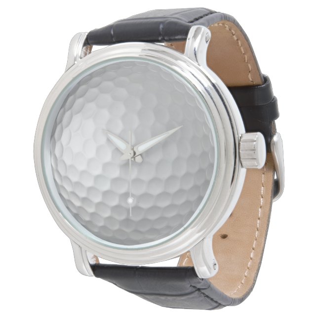 White Dimpled Golf Ball Texture Watch (Angled)