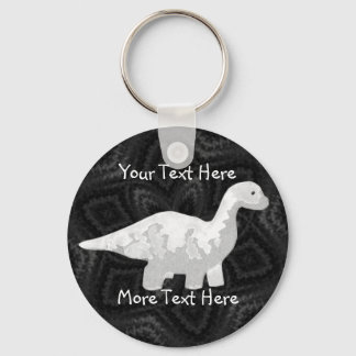 White Dino Keychain