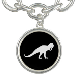 White Dinosaur Charm Bracelet