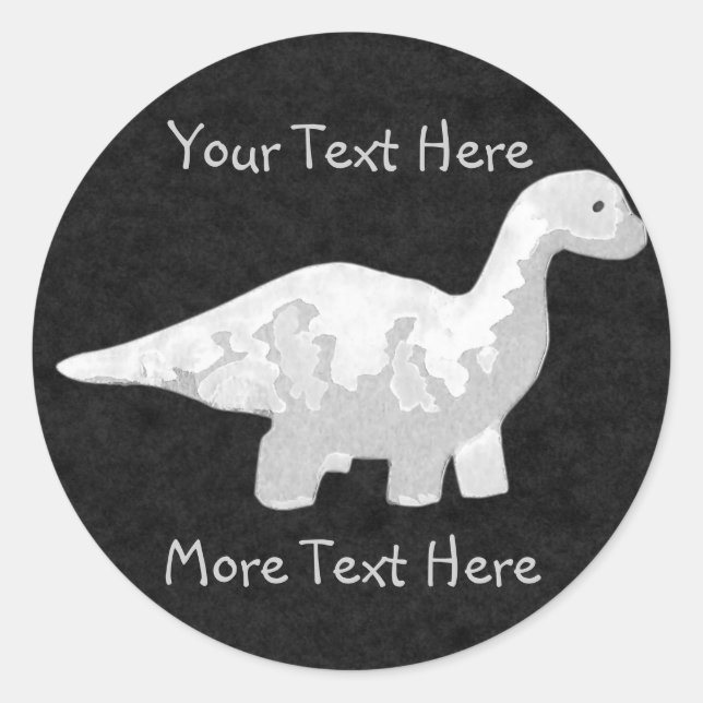 White Dinosaur Stickers (Front)