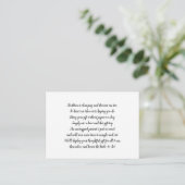 White Display bridal shower insert card + tag (Standing Front)