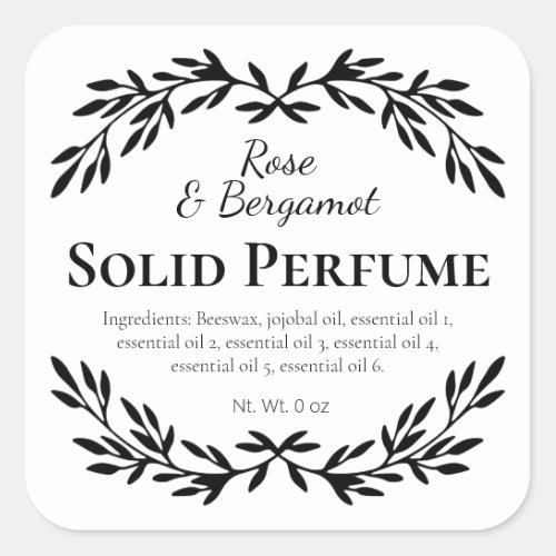 White DIY Solid Perfume Labels
