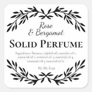 White DIY Solid Perfume Labels