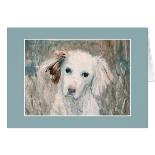 White Dog _ blue frame