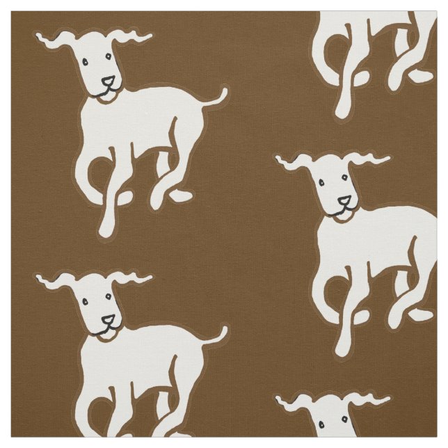 White dog fabric (Swatch)