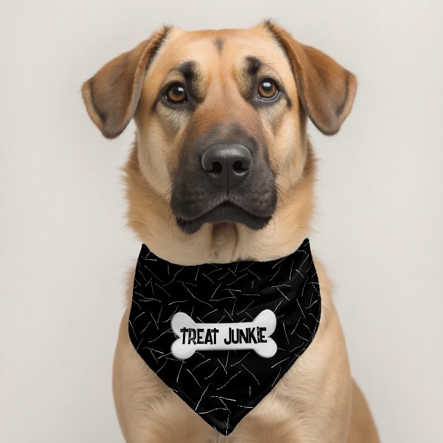 White Dog Hair And Bone Pet Bandana Collar (Dog 2)