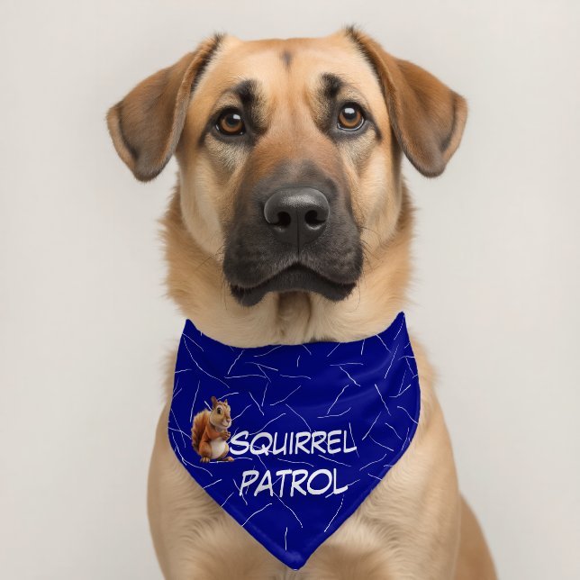 White Dog Hair With Squirrel Pet Bandana Collar (Dog 2)