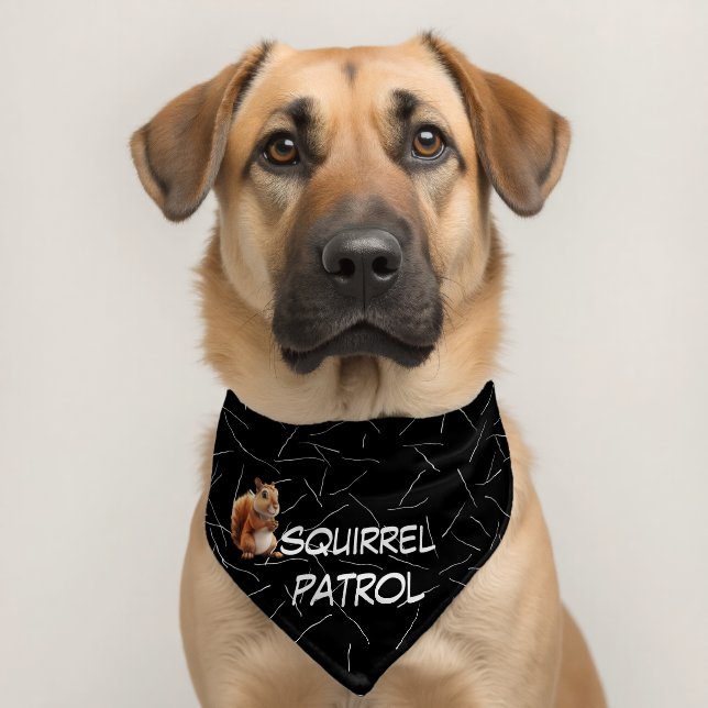 White Dog Hair With Squirrel Pet Bandana Collar (Dog 2)