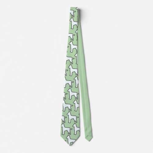 White Dog Mint Green Neck Tie