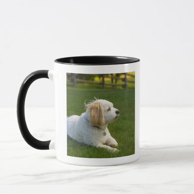 White dog mug (Left)