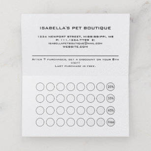 Pet Grooming Loyalty Card Tempalte Stock Vector - Illustration of