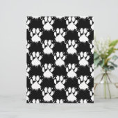 White Dog Paw Pattern With Paint Splatter (Standing Front)