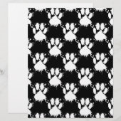 White Dog Paw Pattern With Paint Splatter (Front/Back)