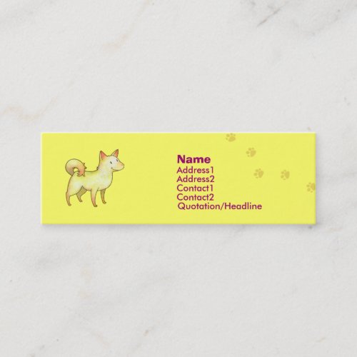 White Dog Profile Card Business Card