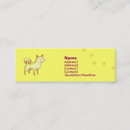 Customizable White Dog Profile Card Business Card