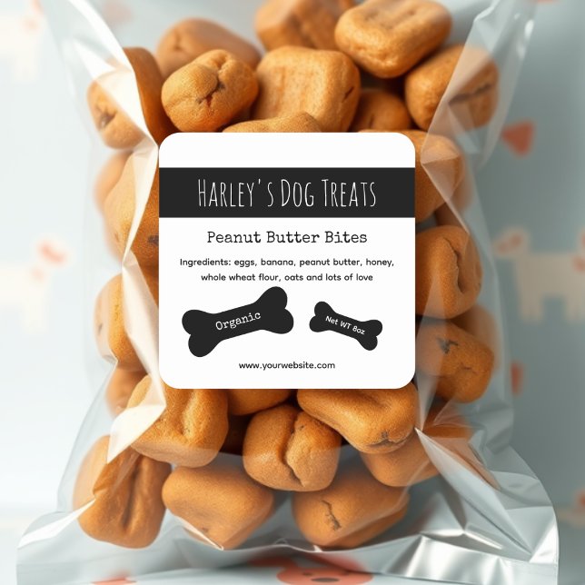 White | Dog Treat Business Labels (Creator Uploaded)
