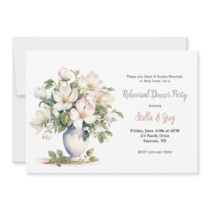 White Dogwood Arrangement Invitation