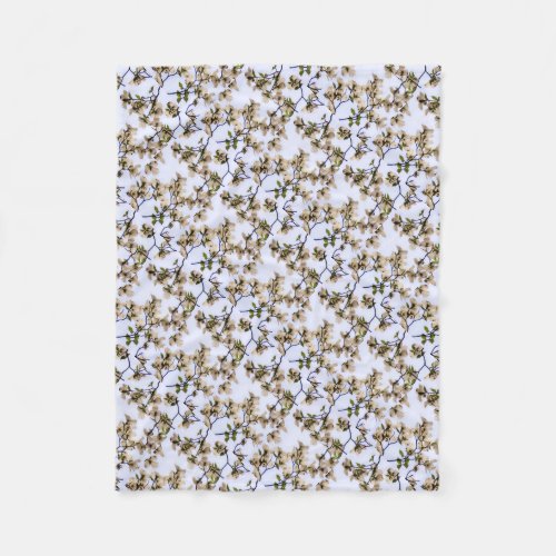 White Dogwood Blossom Fleece Blanket