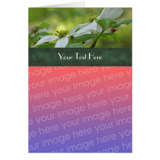 White Dogwood Flowers Your Photo Card (Front)