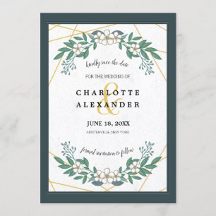 White Dogwood Save the Date Announcement