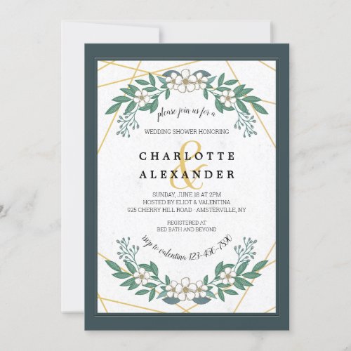 White Dogwood Shower Invitation