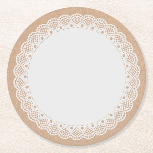 White Doily Look Paper Coasters