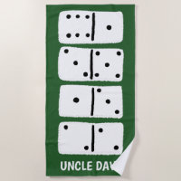 White Dominoes on Green Personalized