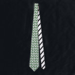 White Dominoes with Black Dots on Green Patterned Neck Tie<br><div class="desc">Simple hand-drawn style illustrations of dominoes in white with black printing or dots on them are arranged in a pattern against a green background on this necktie. It's perfect for anyone who loves playing dominoes and other games.</div>