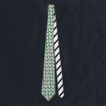 White Dominoes with Black Dots on Green Patterned Neck Tie<br><div class="desc">Simple hand-drawn style illustrations of dominoes in white with black printing or dots on them are arranged in a pattern against a green background on this necktie. It's perfect for anyone who loves playing dominoes and other games.</div>