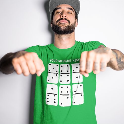 White Dominoes with Black Dots Personalized T_Shirt