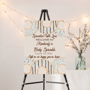 White Donut Delight Baby Shower/Sprinkle Welcome Foam Board