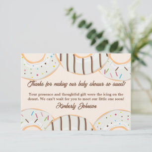 White Donut Delight Thank You Card