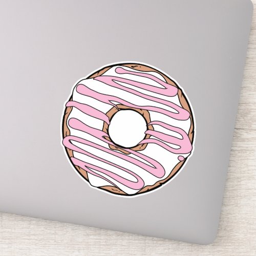 White Donut Doughnut Chocolate Frosting Icing Sticker