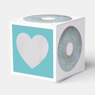White donut with sprinkles favor boxes