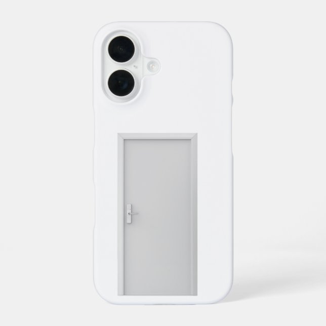 White door with smart door lock iPhone case (Back)