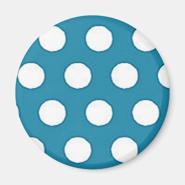 White Dot on Bright Blue Background Magnet (Front)