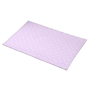 White Dot Pink Background Elegant Polka Dot Dotted Cloth Placemat