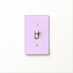 White Dot Pink Background Elegant Polka Dot Dotted Light Switch Cover
