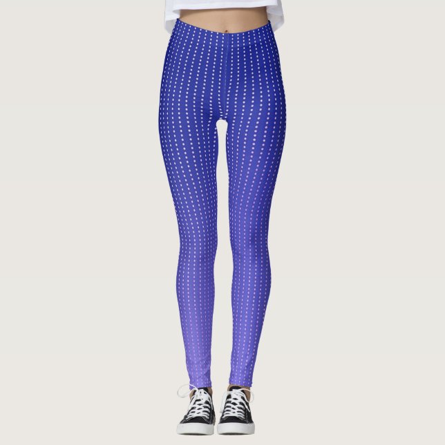 White dots blue pattern leggings (Front)
