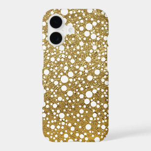 White dots on gold iPhone 17 case