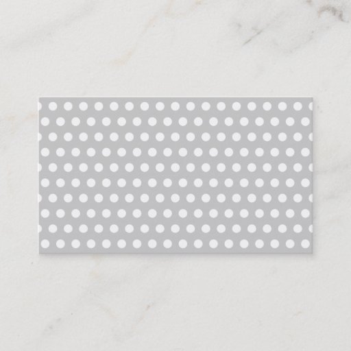 Customizable White Dots on Light Grey Business Cards