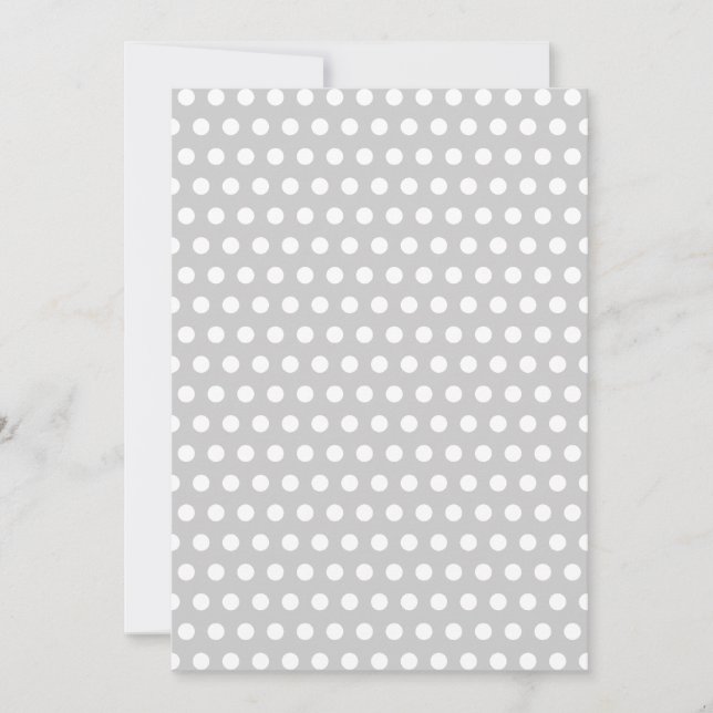 White Dots on Light Grey Invitation (Front)