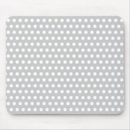 White Dots on Light Grey Mouse Pad