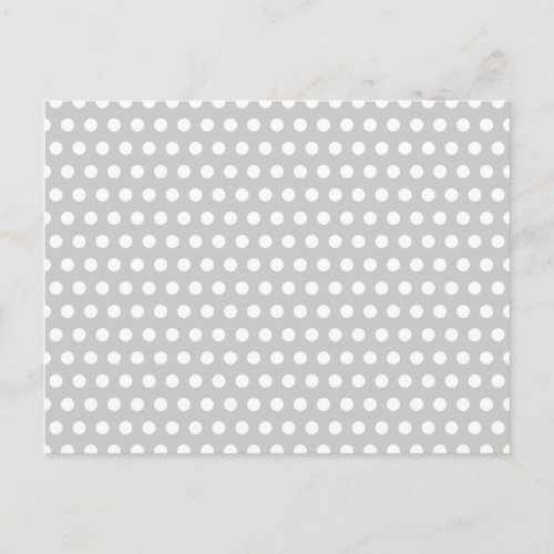 White Dots on Light Grey Postcard