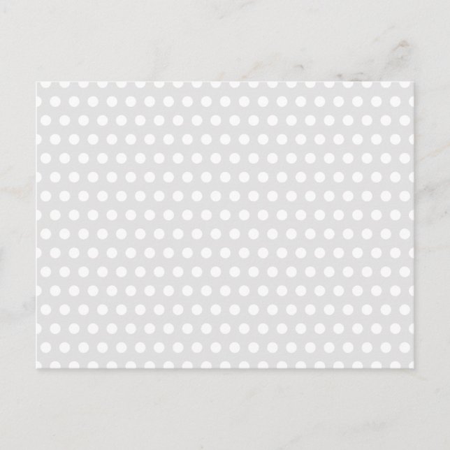 White Dots on Pale Gray Postcard (Front)