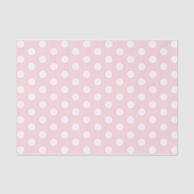 White Dots on Pink tissue paper (Front)