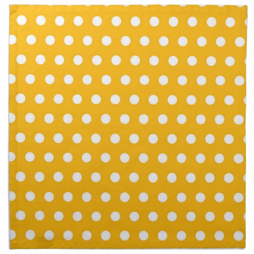 White Dots on Pumpkin Colored Background Themed Cl Cloth Napkin