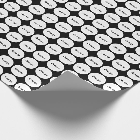 white dots on black wrapping paper